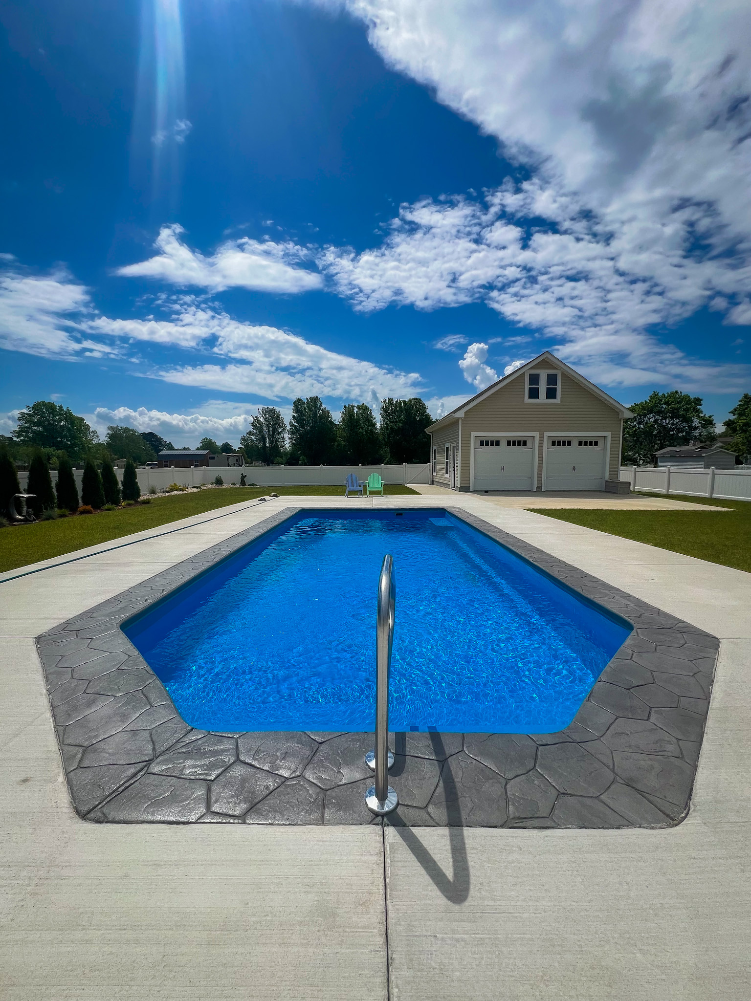 Fiberglass Pool Installation & Landscaping In Moyock, North Carolina