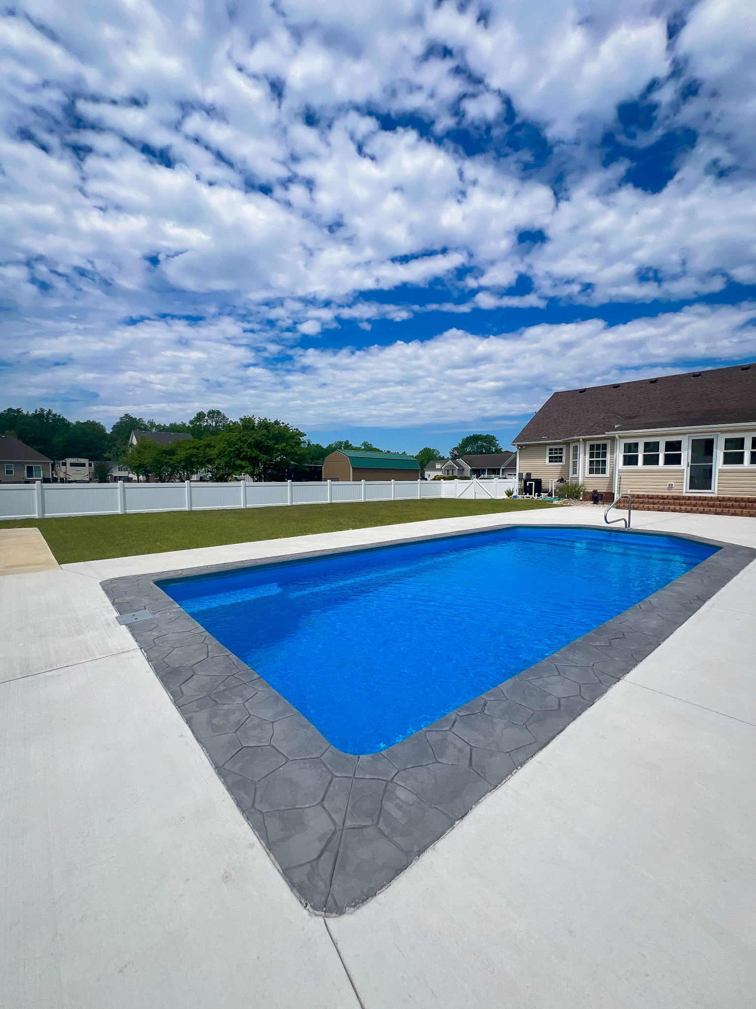 Fiberglass Pool Installation & Landscaping In Moyock, North Carolina